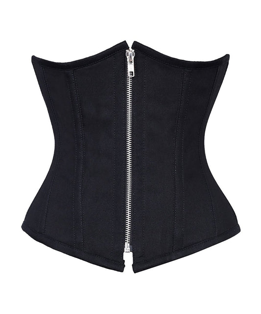 Waist Shaper Black Corset in 100% Cotton