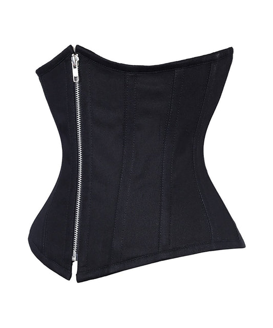 Waist Shaper Black Corset in 100% Cotton