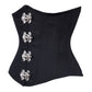 Gussie Black Cotton Underbust Corset