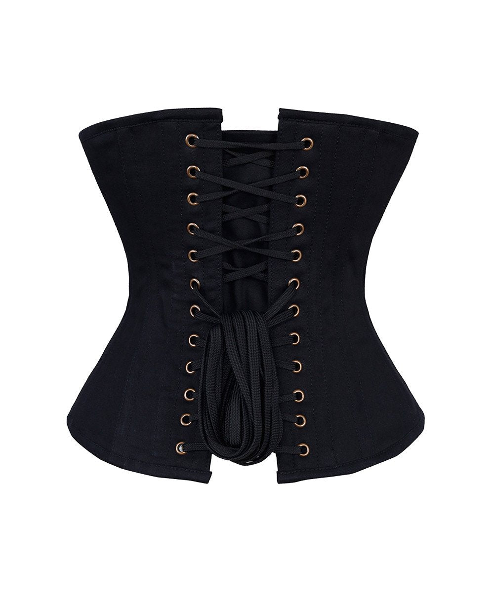 Emere Cotton Black Underbust Corset
