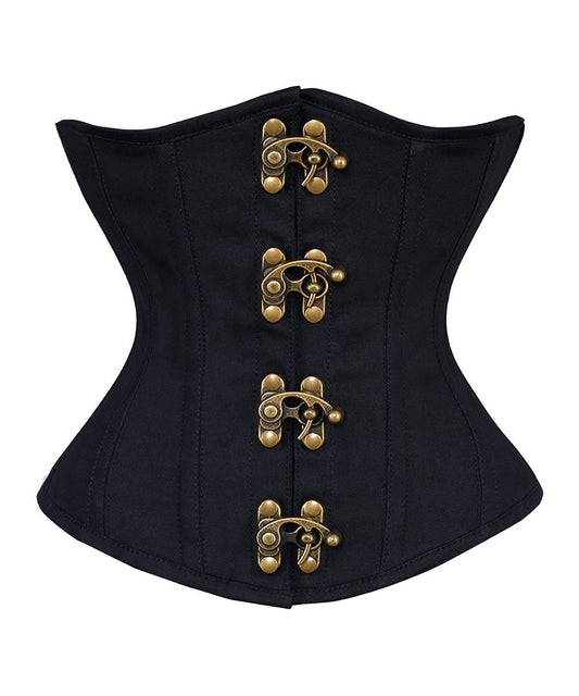 Emere Cotton Black Underbust Corset