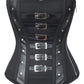 Jaynie Gothic Black Cotton Overbust Corset