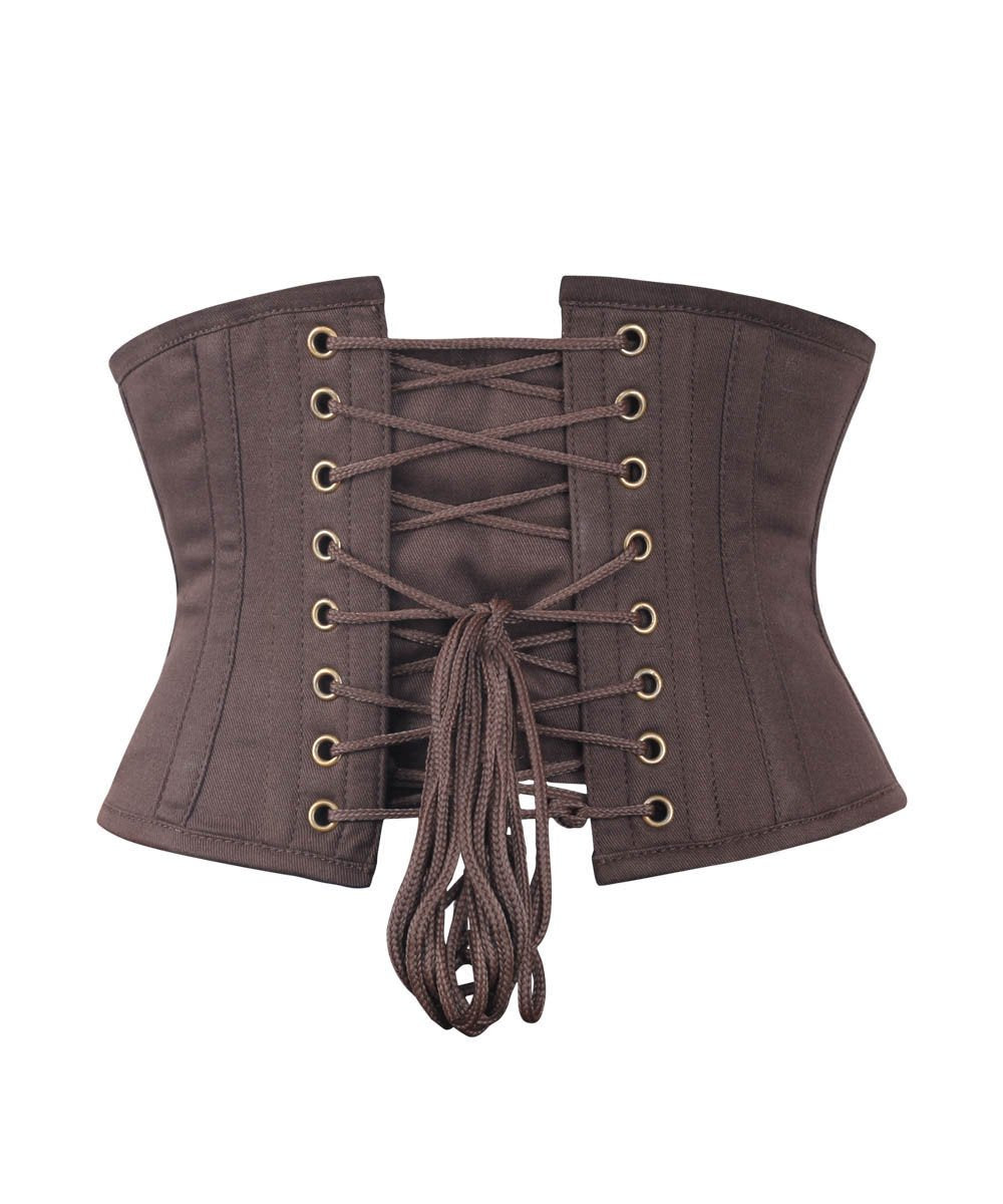 Brown Corset Waist Shaper in 100% Cotton
