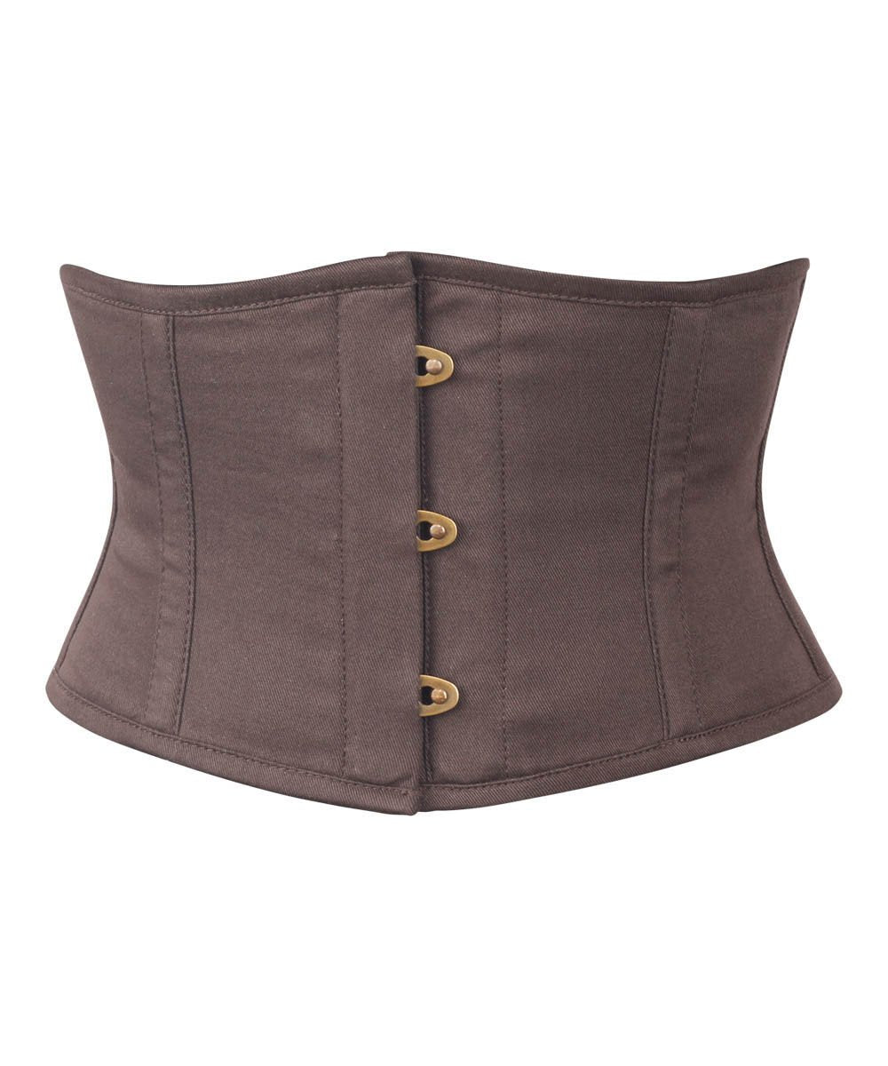 Brown Corset Waist Shaper in 100% Cotton