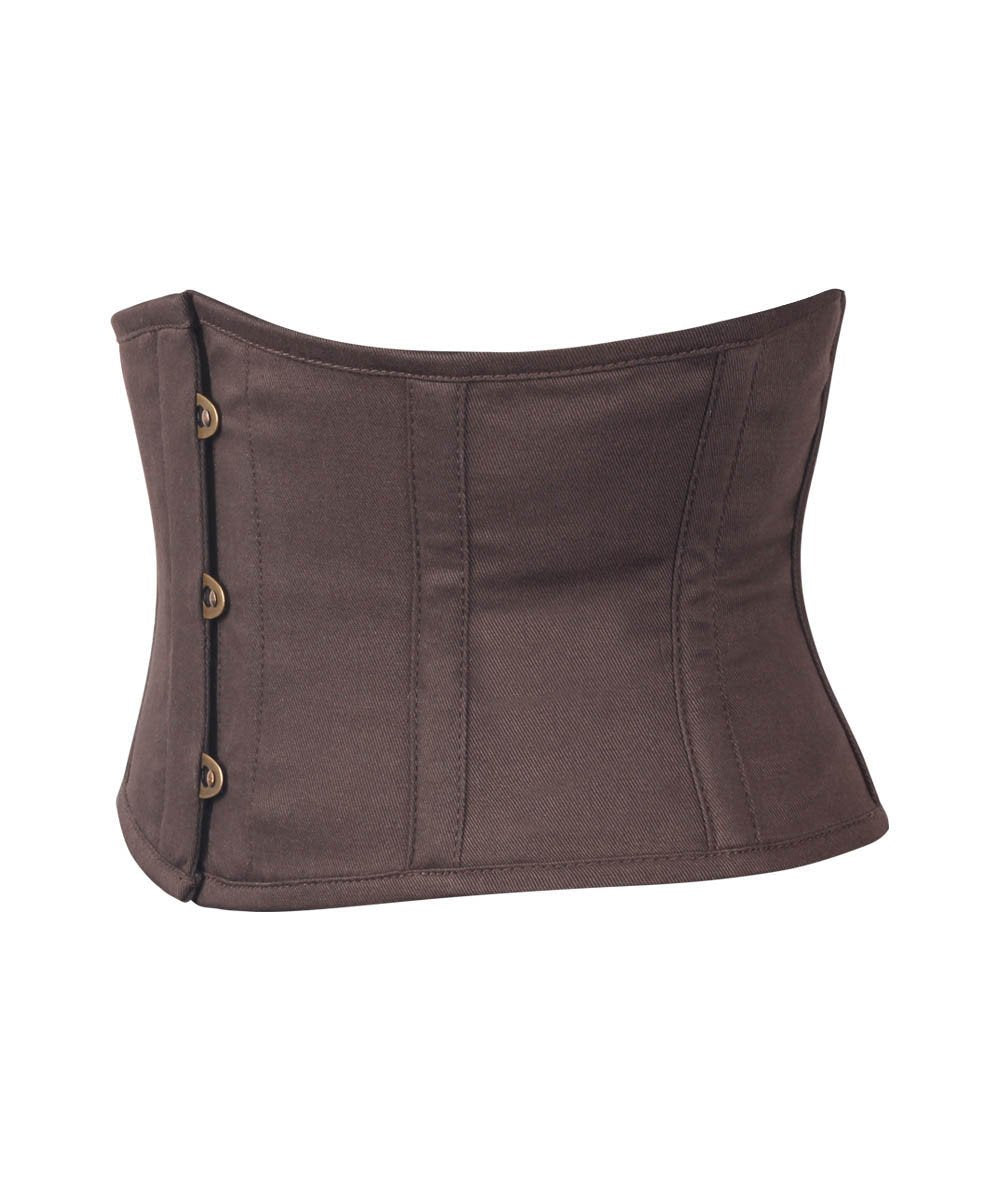 Brown Corset Waist Shaper in 100% Cotton