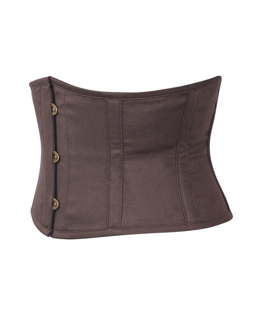 Brown Corset Waist Shaper in 100% Cotton