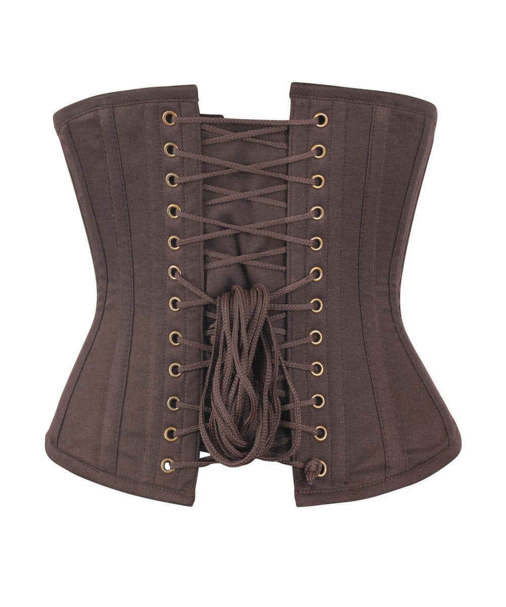 Brown Waist Shaper Corset in 100% Cotton