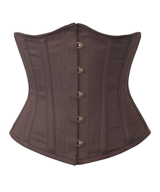Brown Waist Shaper Corset in 100% Cotton