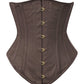 Brown Waist Trainer Corset in 100% Cotton