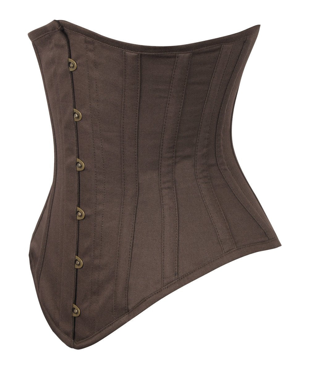 Brown Waist Trainer Corset in 100% Cotton