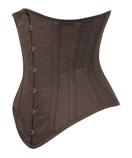 Brown Waist Trainer Corset in 100% Cotton