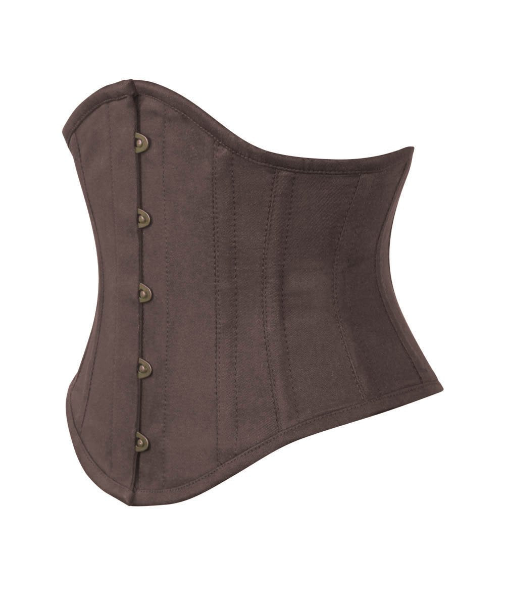 Brown Waist Cincher Corset in 100% Cotton
