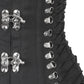Ailidh Black Gothic Cotton Corset with Criss Cross Sides