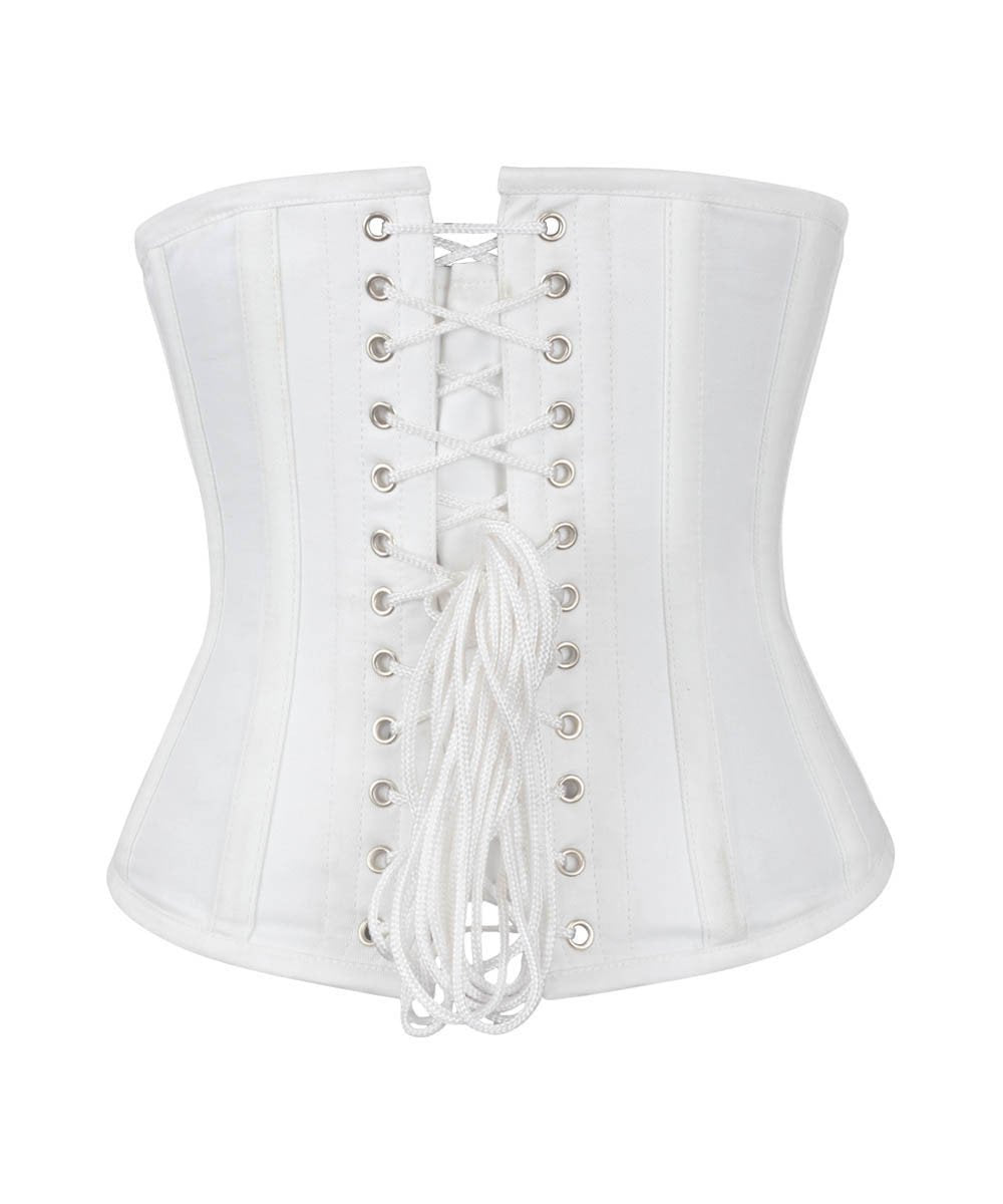 White Waist Trainer Corset in 100% Cotton