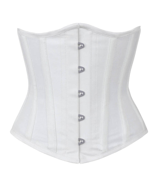 White Waist Trainer Corset in 100% Cotton