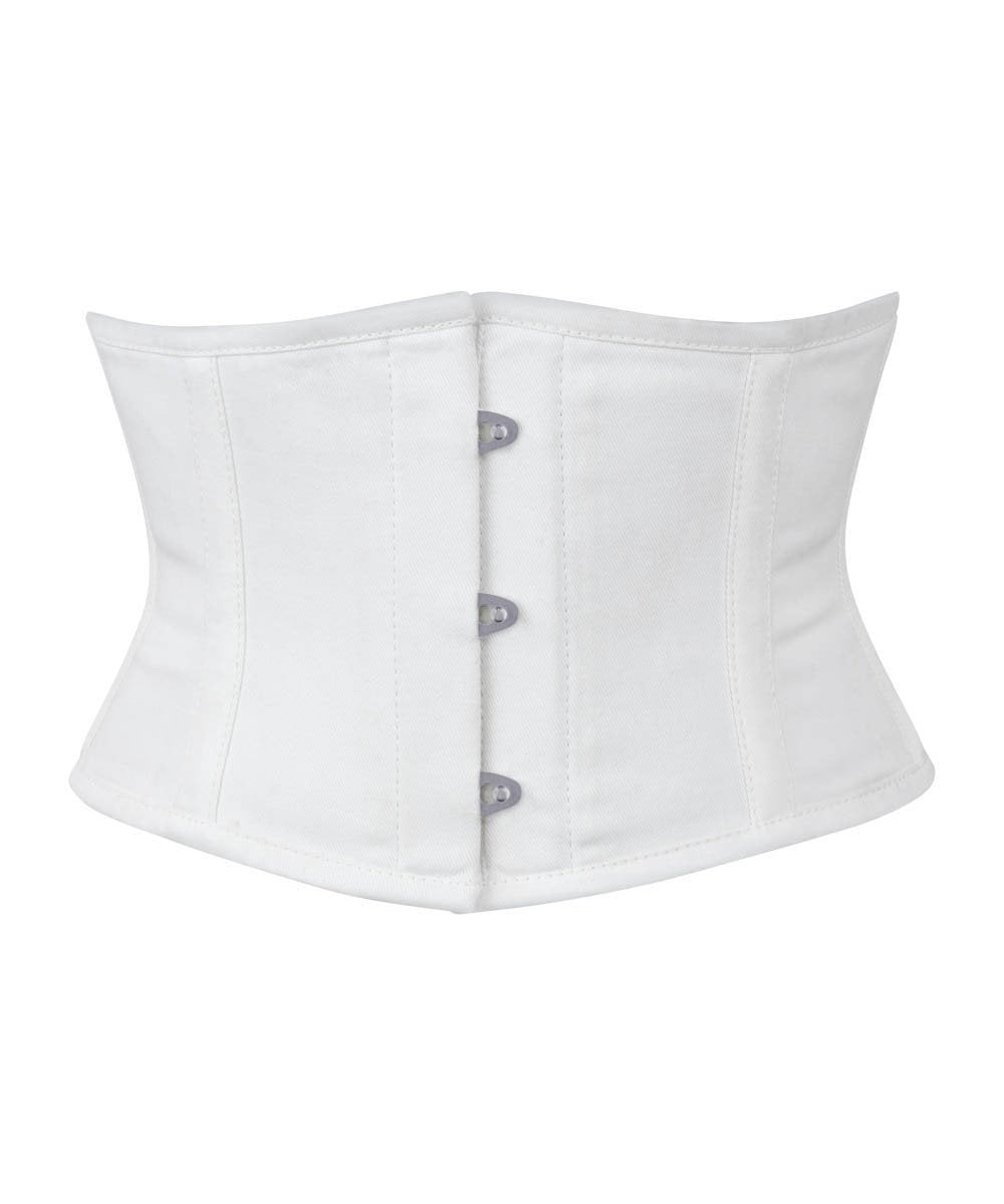 Waist Trainer White Corset in 100% Cotton