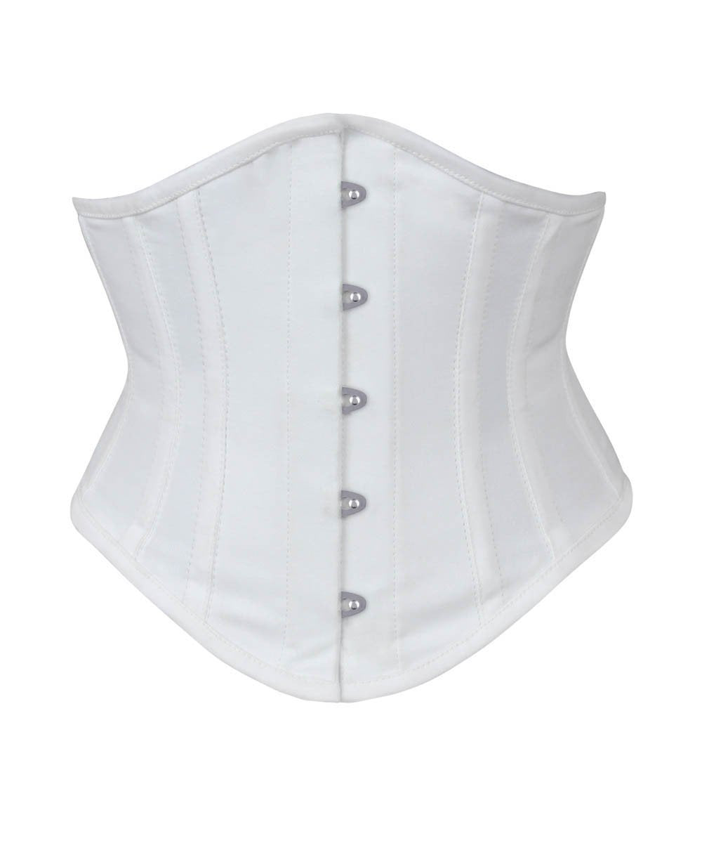 Waist Shaper White Corset in 100% Cotton