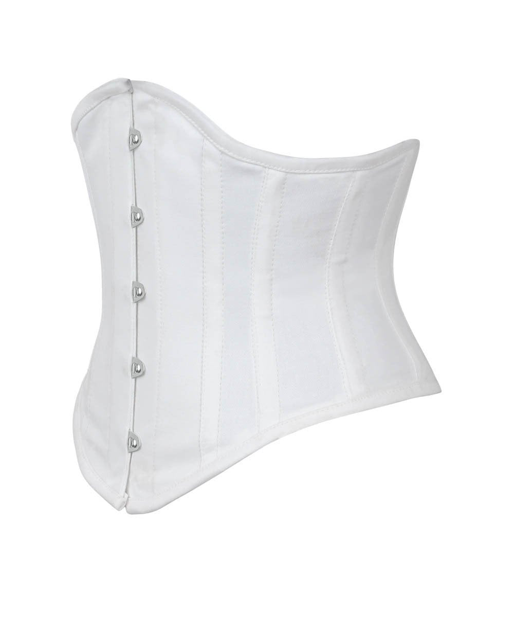 Waist Shaper White Corset in 100% Cotton