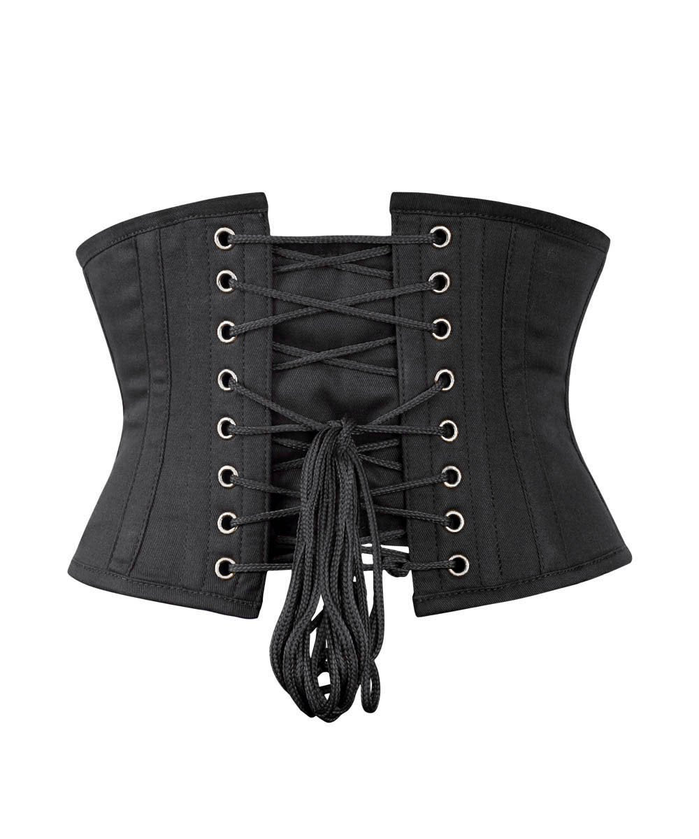Black Corset Waist Shaper in 100% Cotton