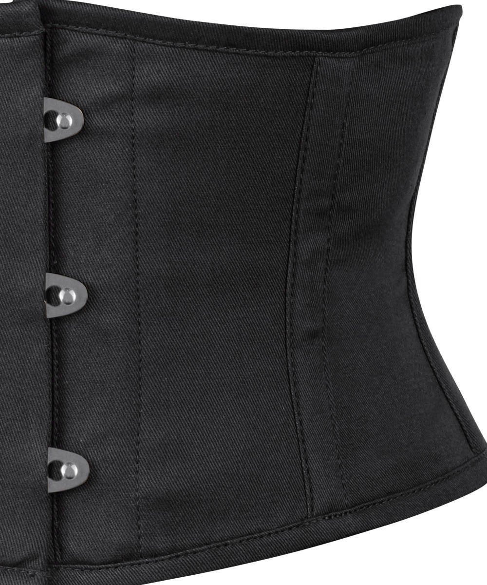Black Corset Waist Shaper in 100% Cotton