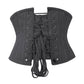 Underbust Black Waist Shaper Corset in 100% Cotton