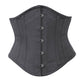 Underbust Black Waist Shaper Corset in 100% Cotton