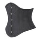 Underbust Black Waist Shaper Corset in 100% Cotton