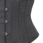 Underbust Black Waist Shaper Corset in 100% Cotton