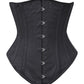 Long Line Black Waist Shaper Corset in 100% Cotton