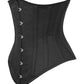 Long Line Black Waist Shaper Corset in 100% Cotton
