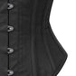 Long Line Black Waist Shaper Corset in 100% Cotton