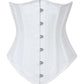 Long Line White Waist Shaper Corset in 100% Cotton
