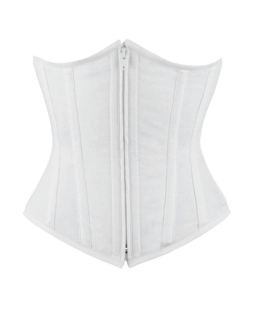 Underbust White Waist Shaper Corset in 100% Cotton