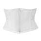 Underbust White Waist Cincher Corset in 100% Cotton