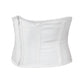 Underbust White Waist Cincher Corset in 100% Cotton