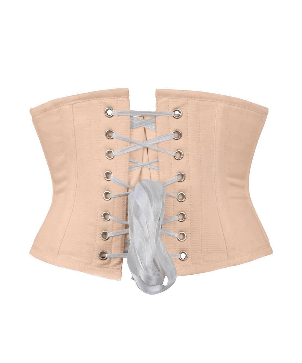 Underbust Nude Waist Cincher Corset in 100% Cotton