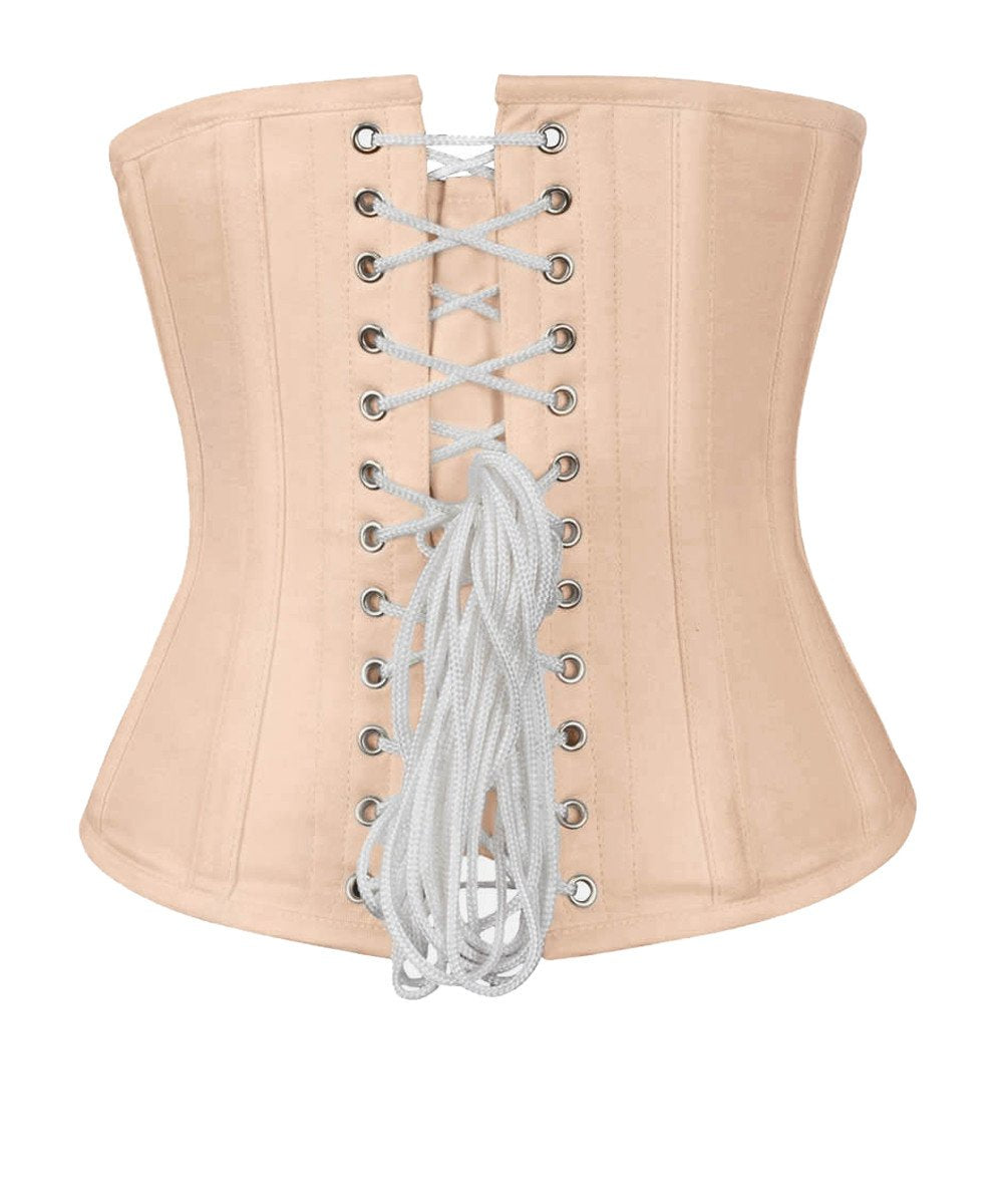Long Line Nude Waist Shaper Corset in 100% Cotton