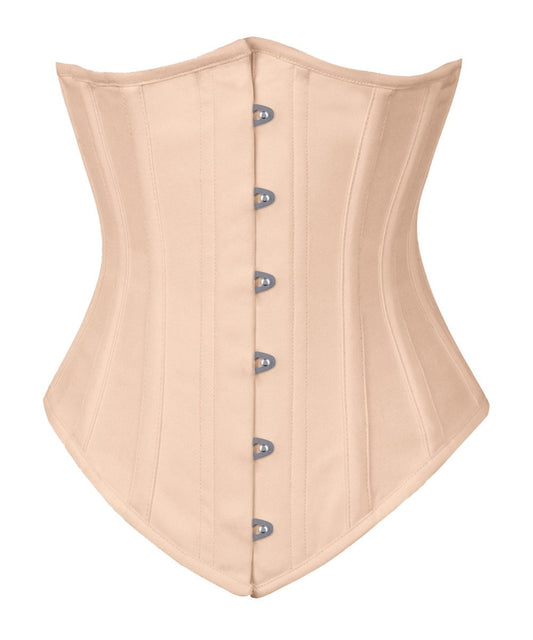 Long Line Nude Waist Shaper Corset in 100% Cotton