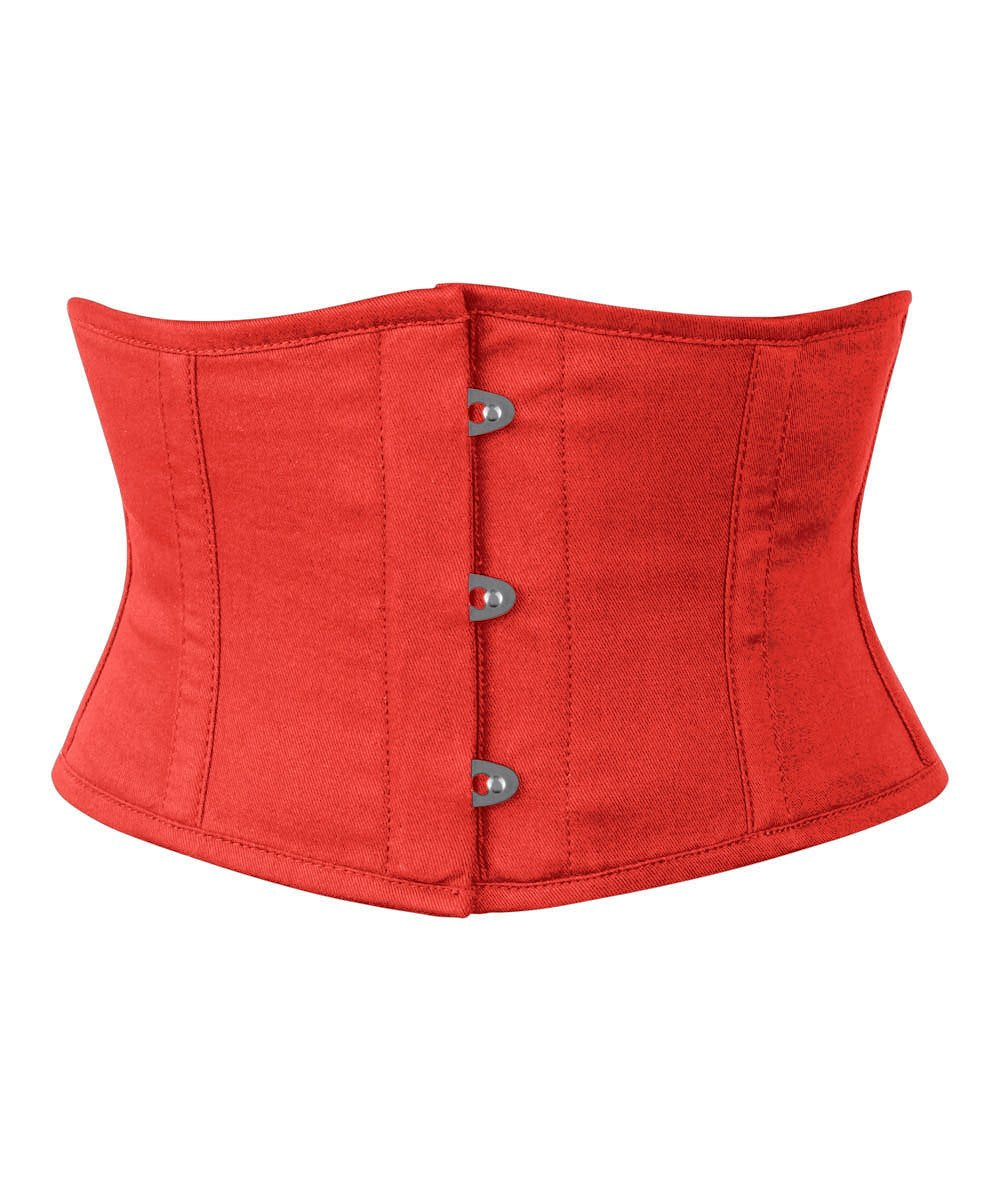 Red Corset Waist Shaper in 100% Cotton