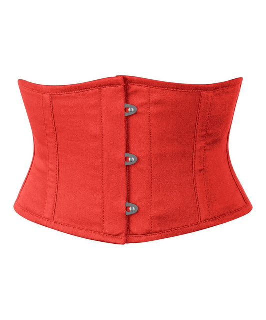 Red Corset Waist Shaper in 100% Cotton