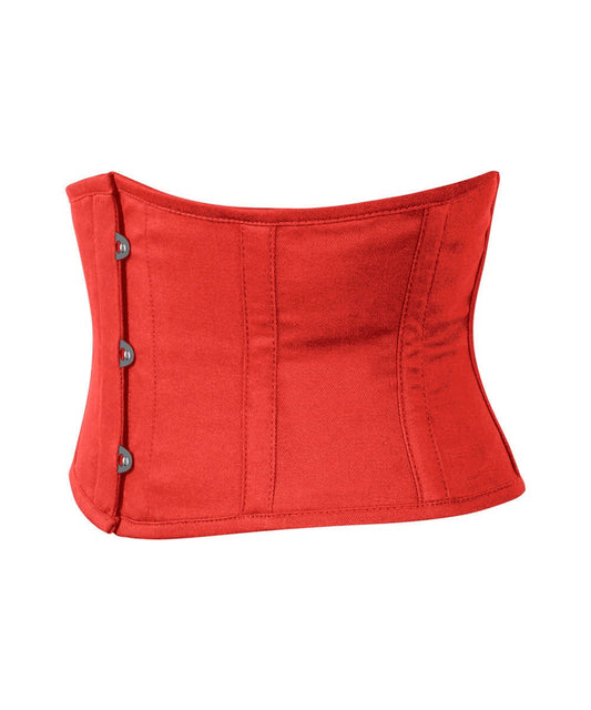 Red Corset Waist Shaper in 100% Cotton