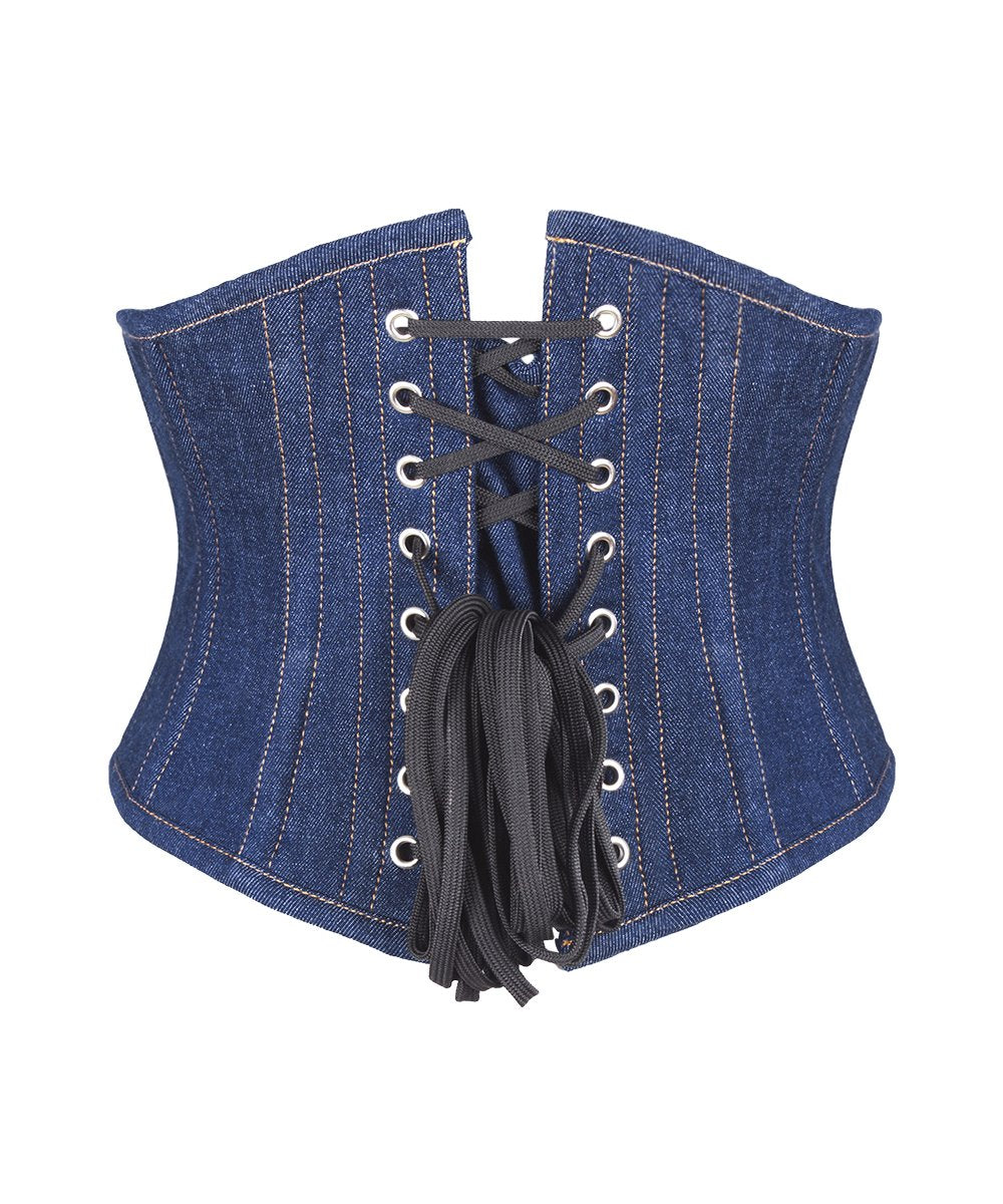 Waist Cincher Corset in Denim