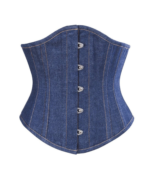 Waist Cincher Corset in Denim