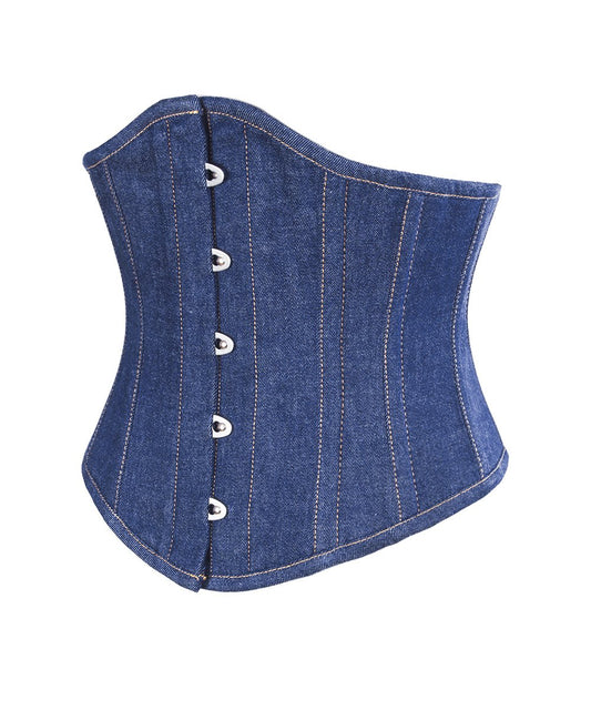 Waist Cincher Corset in Denim
