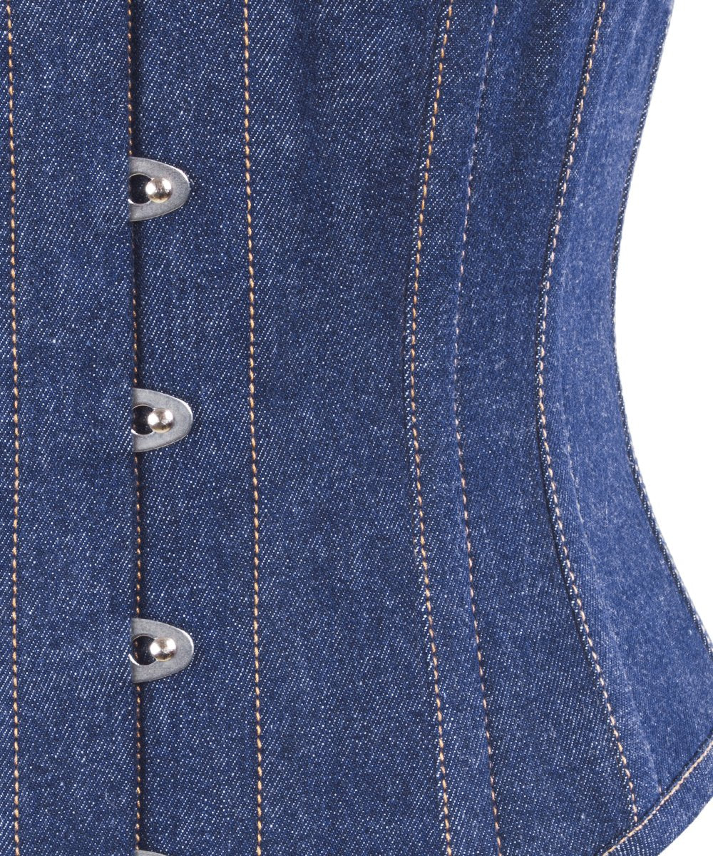Waist Cincher Corset in Denim