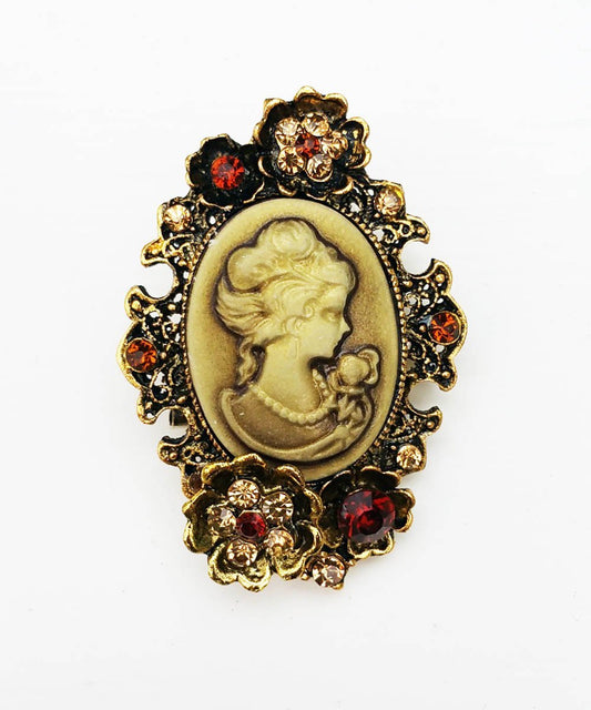 Eliora Antique Victorian Cameo Brooch