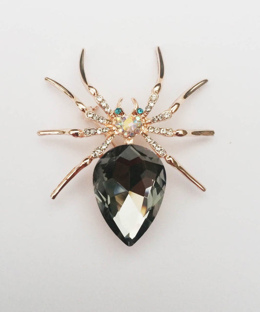 Geovana Black Widow Spider Brooch