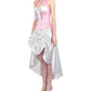 Katlin Pink and White Halter Neck Corset Dress