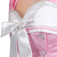 Katlin Pink and White Halter Neck Corset Dress