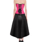 Phineas Magenta and Black Corset Dress with Halter Neck